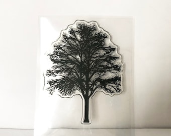 Tree Stamp, Trees Clear Transparent Stamp, Tree Silhouette Rubber Stamp, Planner Bullet Journal, Nature, Forest, Pine, Shadow, Background