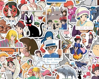 50 / 100 PCS Studio Ghibli Vinyl Waterproof Stickers For Laptop, Scrap book, Planner,