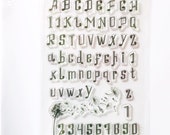 Musical note Alphabet and Number Stamp, Clear Transparent Stamp, Rubber Stamp, Planner Journal , Upper Case, Lower Case, Serif Fonts