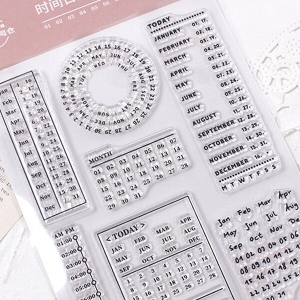 Calendar Stamp Etsy