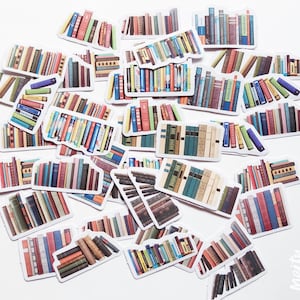 54 pcs BOOK Read Bookworm Novel Pocket Me Time Icon Foil Planner Sticker Sheet Reading