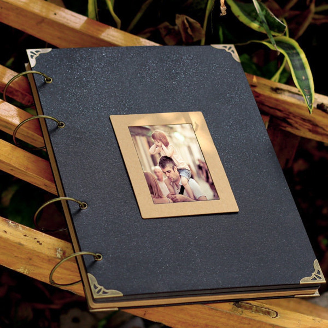 76 Seiten Extra große RingbuchFotoAlbum / Black Cover Kraft Etsy