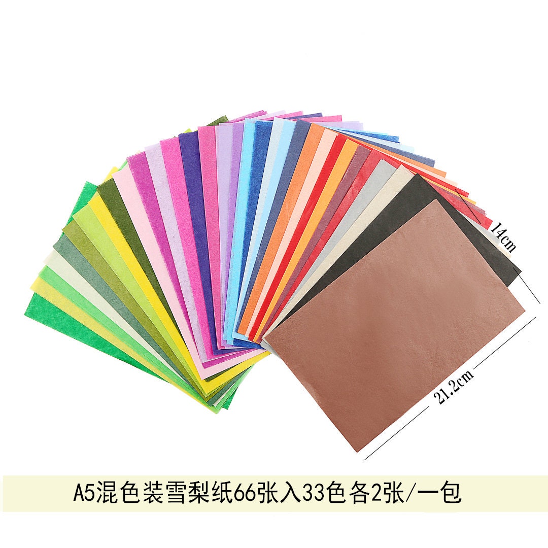 66pcs/pack thin paper pack 33 colors Solid Color junk Etsy