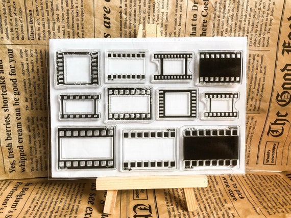 Film Stamps, Film Frame Stamps, Film Strip Frame Rubber Stamp