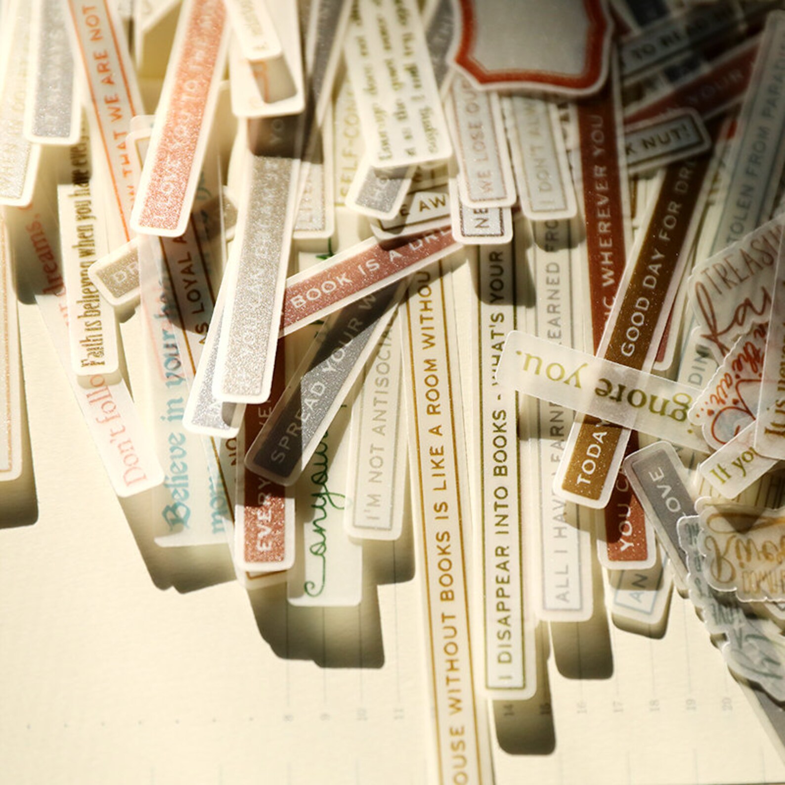 Quotes Vellum Sticker Words Letter Sticker Phrase Spelling Etsy