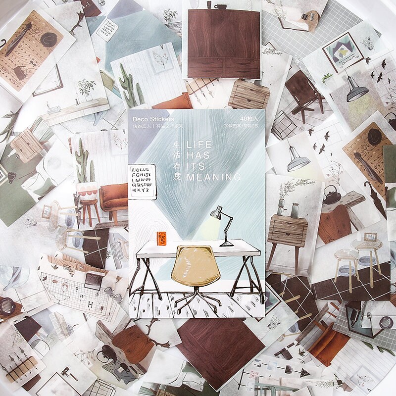 40PCS Furniture Stickers Pack / INS style planning stickers Etsy