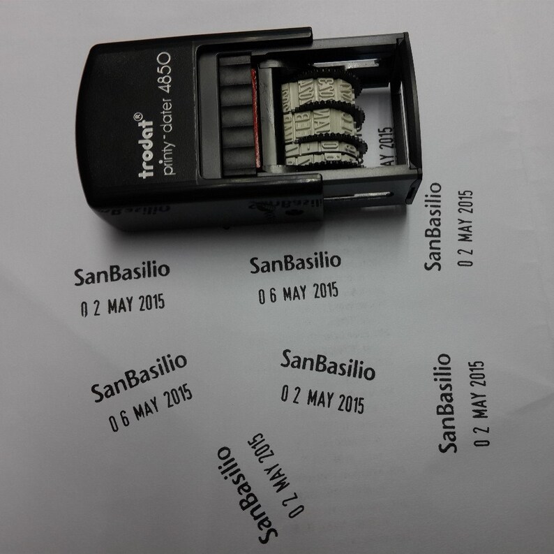 Custom signature date stamp teacher signature stamp adjustable Etsy