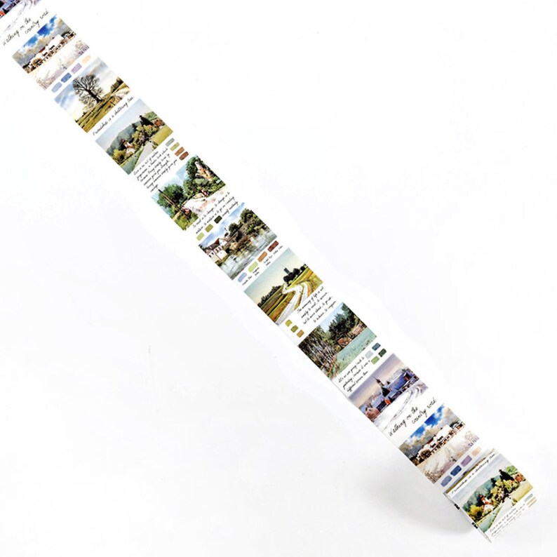 40mm Watercolour Streetscape Vellum Tape flower Tape Etsy