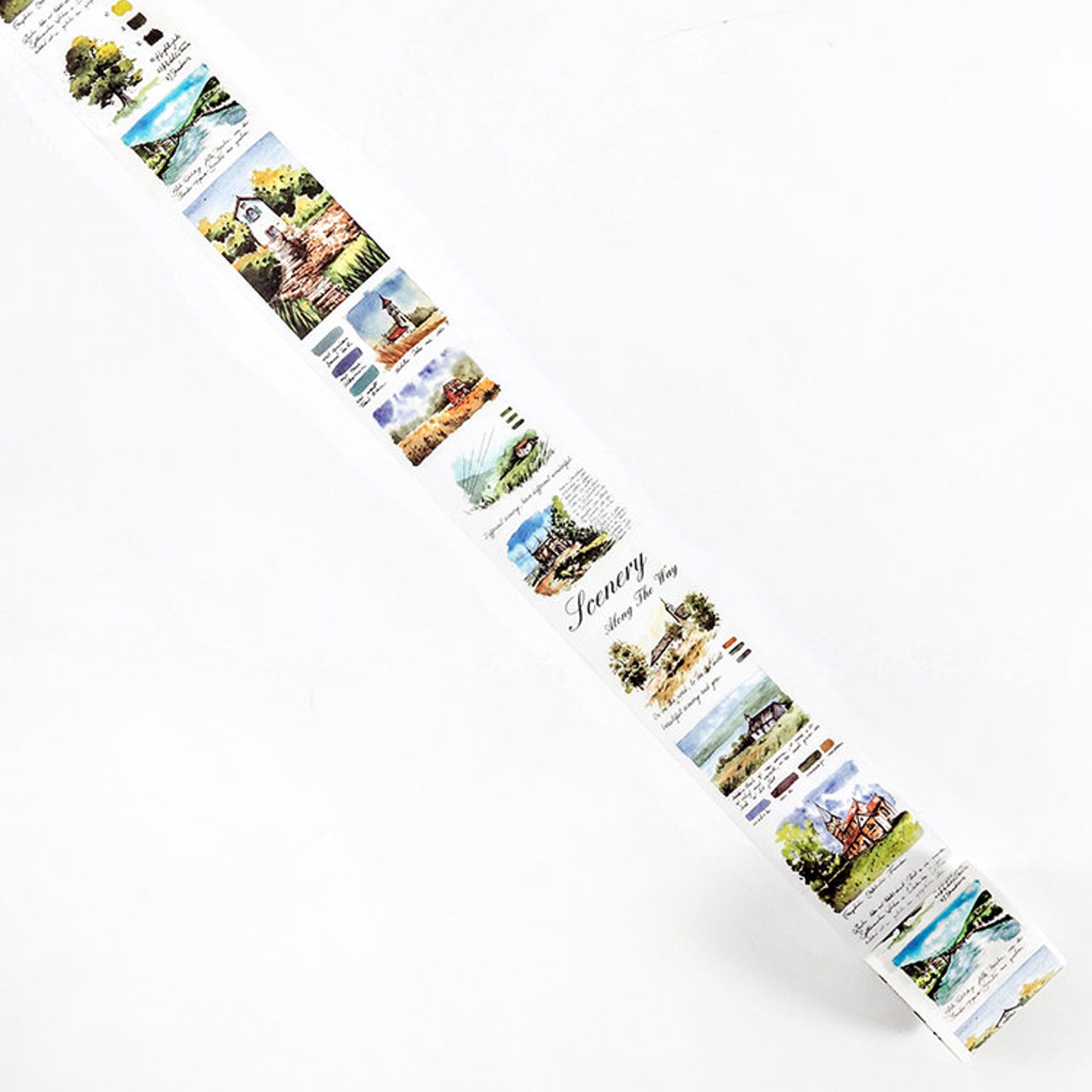 40mm Watercolour Streetscape Vellum Tape flower Tape Etsy