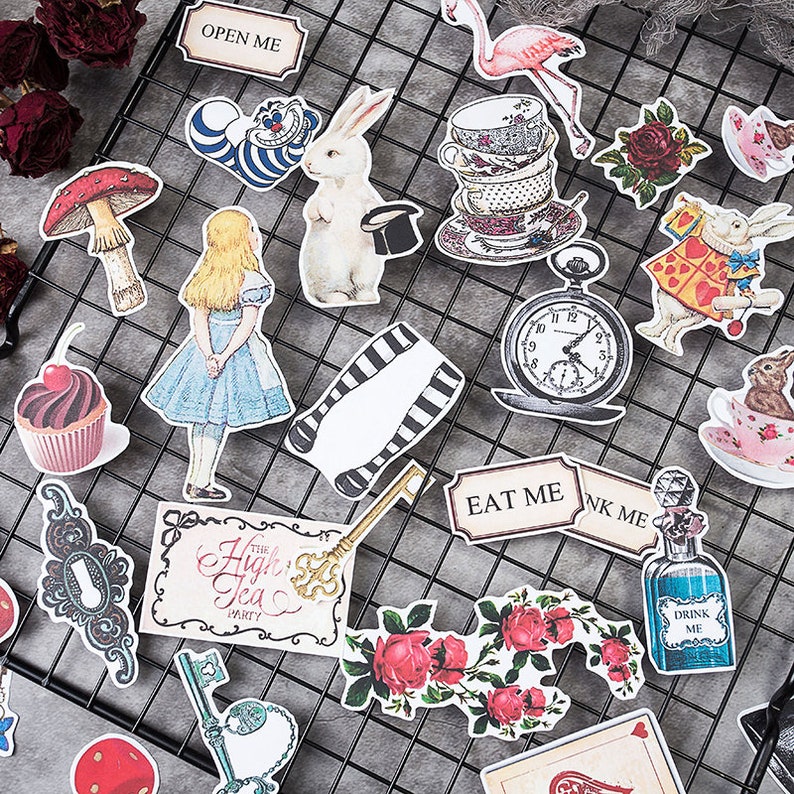 31 Pcs Alice in Wonderland Sticker Alice in Wonderland - Etsy UK