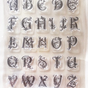 Butterfly Alphabet Clear Stamps, Bullet Journal stamps, Planner stamp, Scrapbook, Travelers Journal, stamps for card making