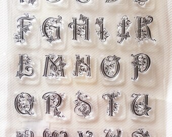 Typewriter Letter Silicone Stamp Transparent Clear Stamp Set Etsy