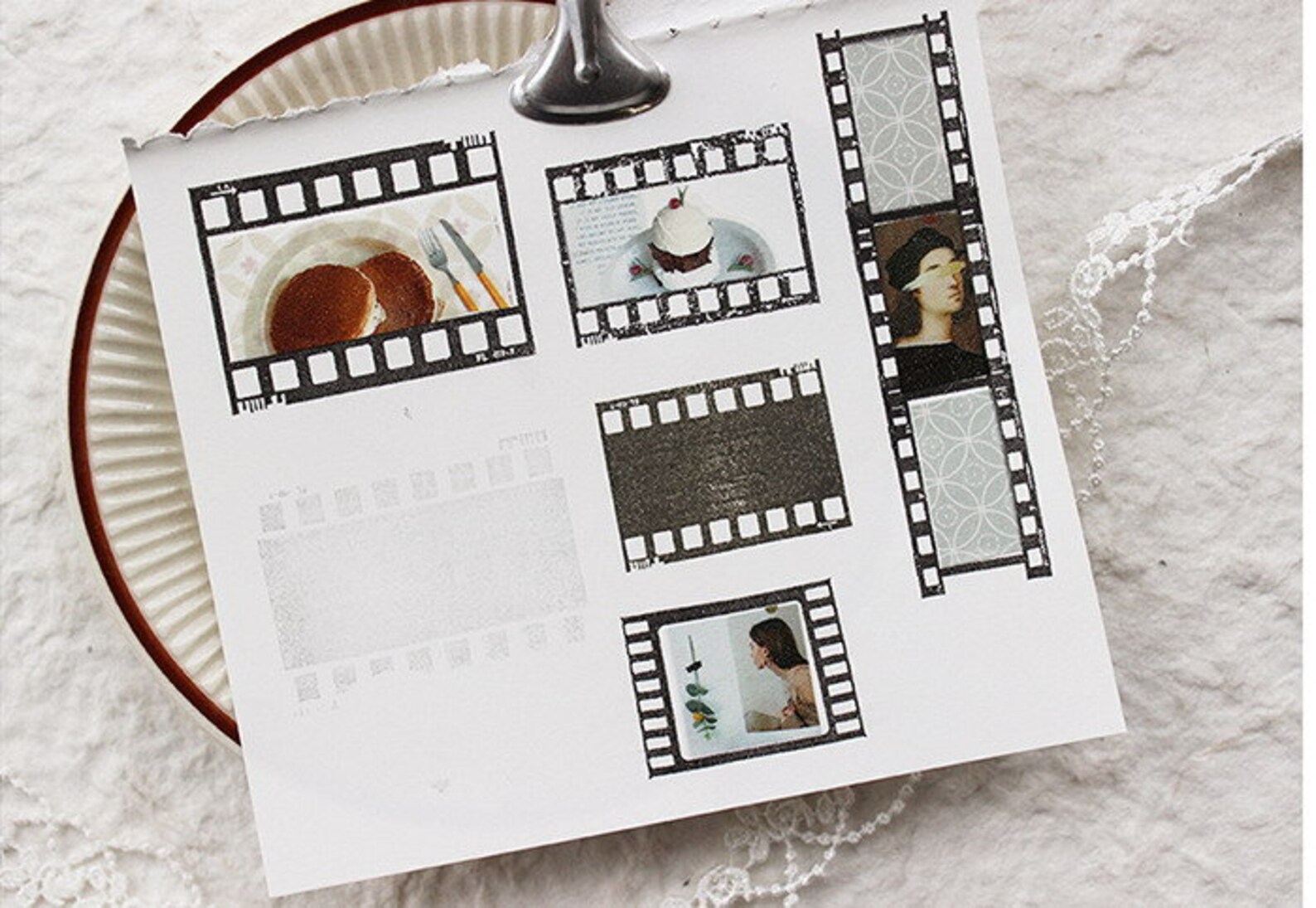 Film Stamps Film Frame Stamps Film Strip Frame Rubber Stamp Etsy Canada