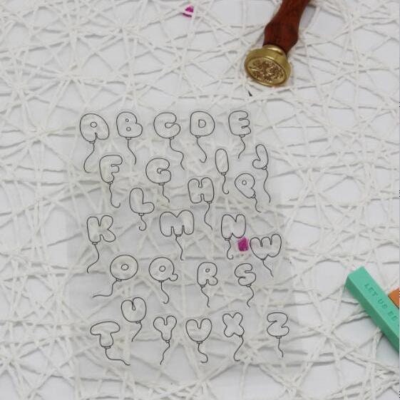 Balloon Alphabet Clear Stamps Bullet Journal Stamps Planner Etsy