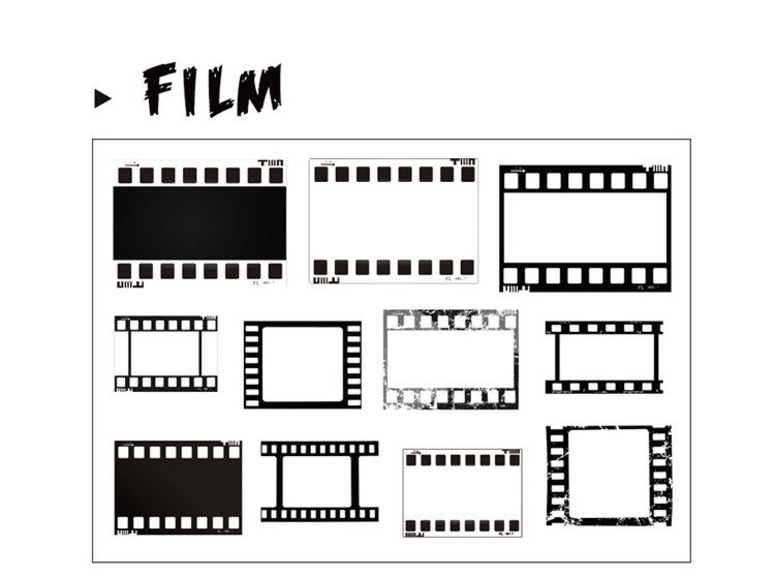 Film Stamps Film Frame Stamps Film Strip Frame Rubber Stamp Etsy Canada