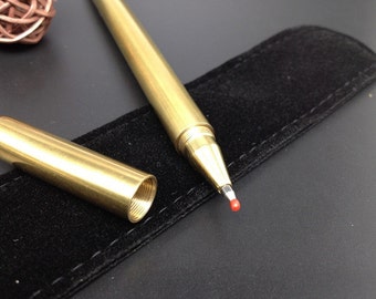 Brass Copper pen, Business Sign Pen,  Gift Pen, Midori Travelers pen, Gel pen, Engrave custom logo