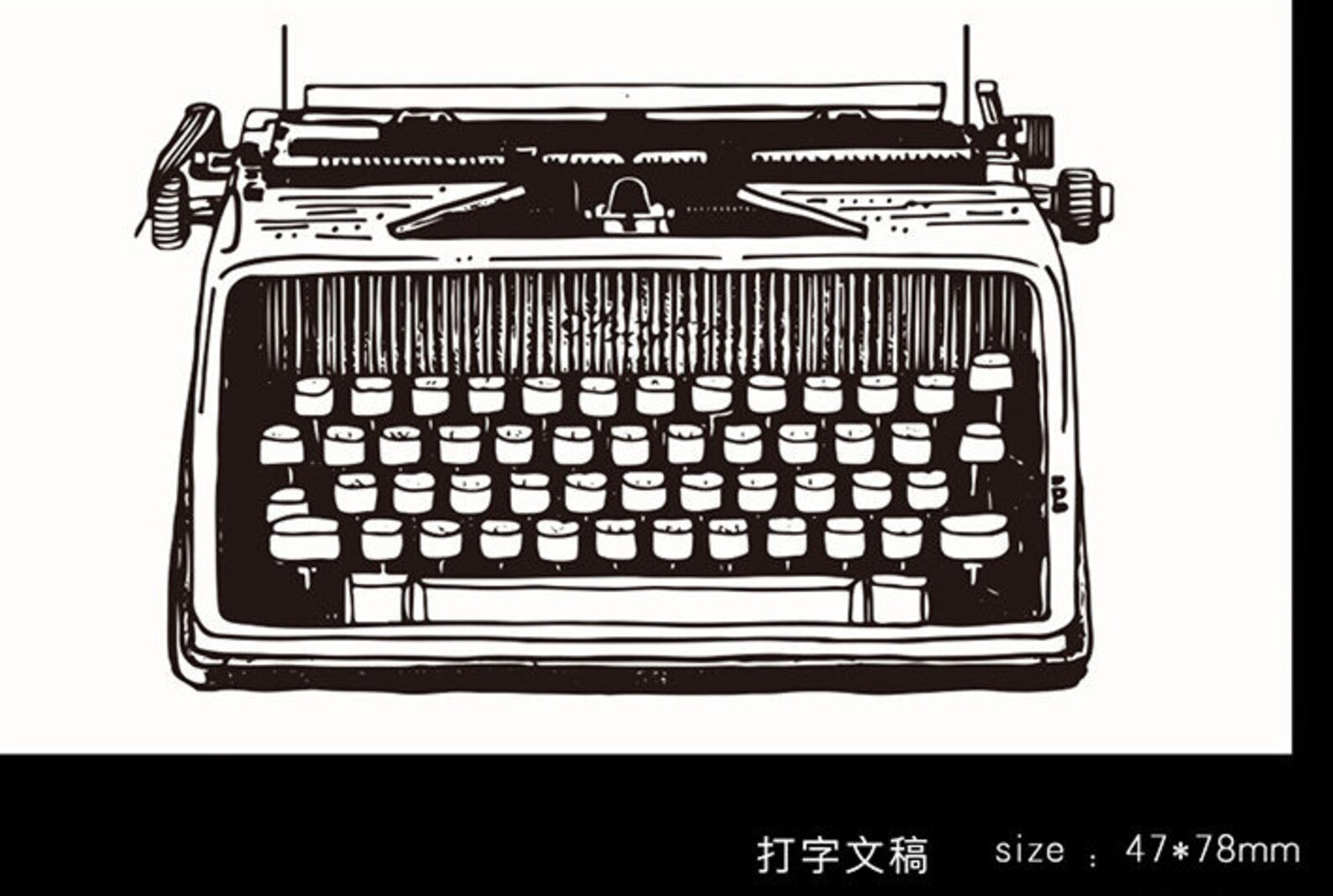 Typewriter Stamp Vintage Typewriter Wooden Stamp Type Font Etsy