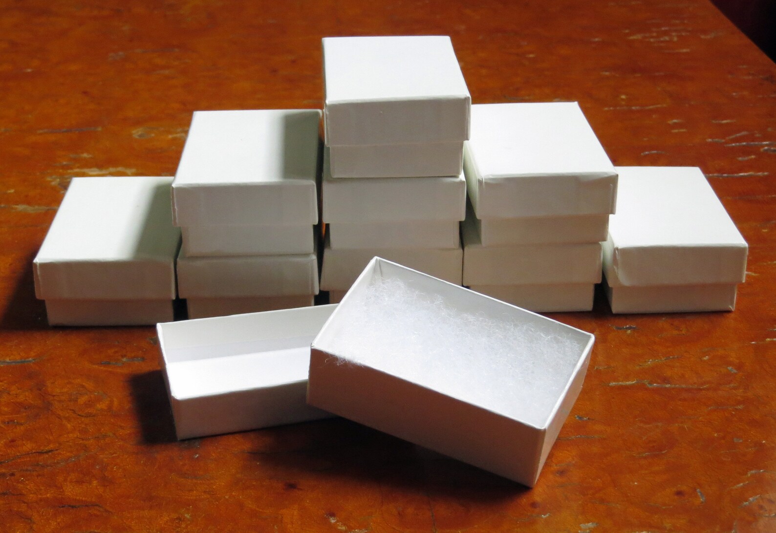 10 Small White Krome Cardboard Jewelry Boxes 2/12x Etsy