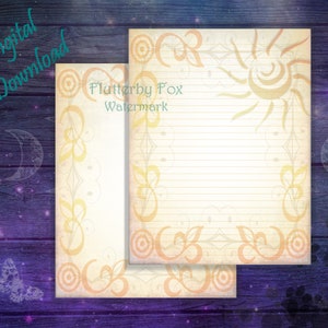 Printable Sun Page Sun Writing Paper Sun Letter Paper Sun Journal Sun ...