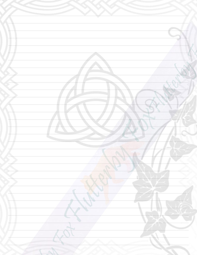Celtic Knot Paper Celtic Writing Paper Irish Stationery Etsy