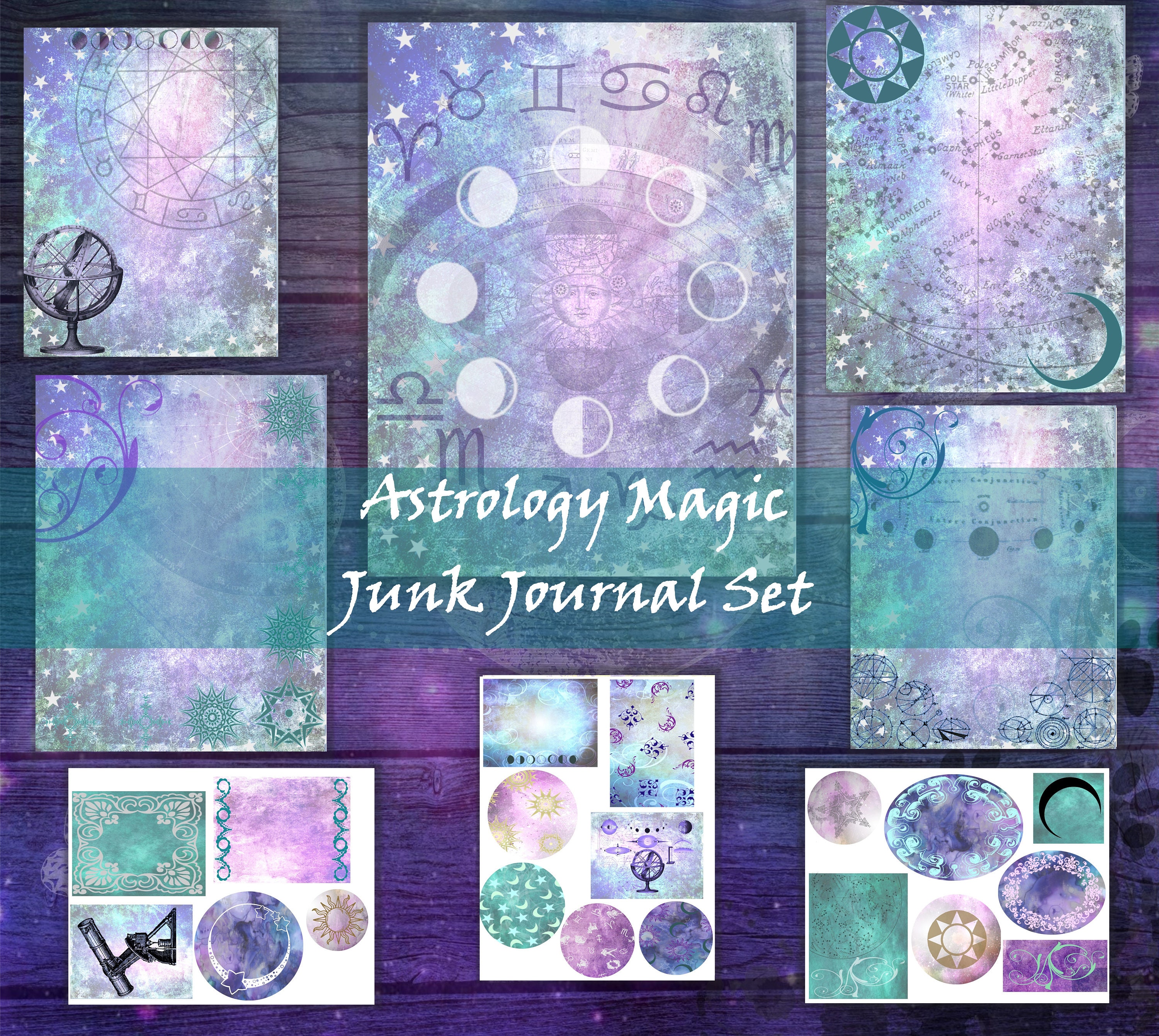Astrology Magic Junk Journal Packet Astrology Junk Journal | Etsy