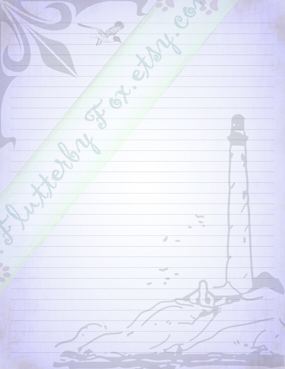 Printable Unlined Stationery Musical Notes 8.5x11 618Instant DownloadWriting PaperPrintable Note ...