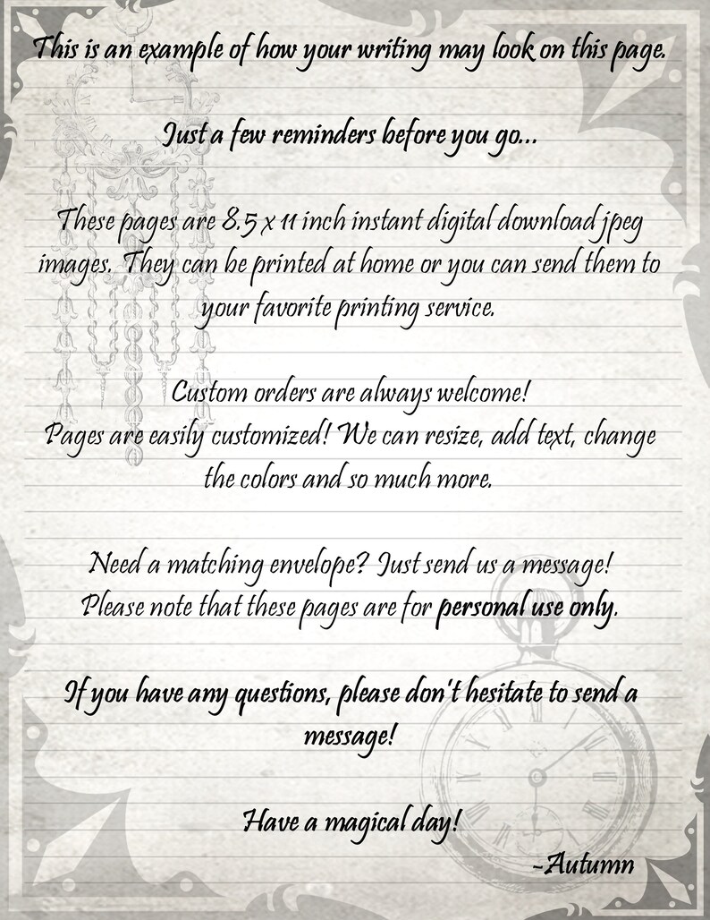 Ticking Clocks Paper Printable Clock Page Clock Writing Paper Junk