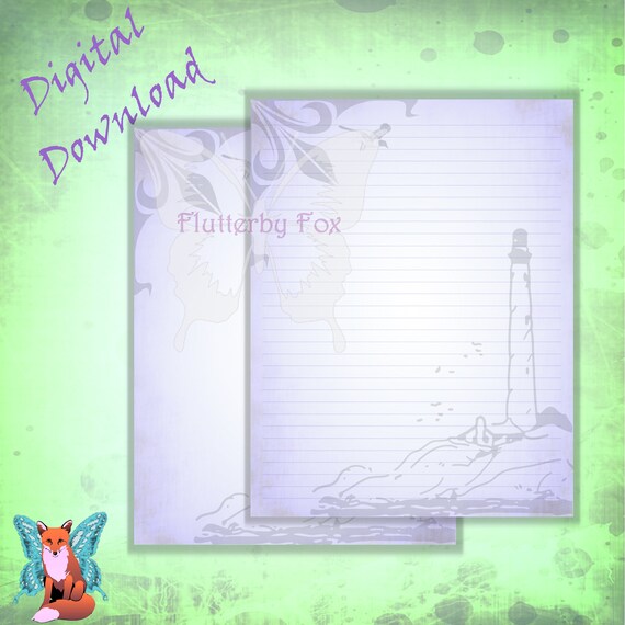 Printable Unlined Stationery Musical Notes 8.5x11 618Instant DownloadWriting PaperPrintable Note ...