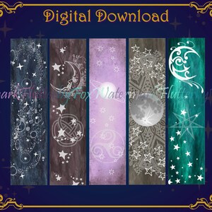Bladwijzerset Night Sky | Afdrukbare bladwijzers | Sterrenhemel bladwijzers | Digitale bladwijzer | Nachtelijke hemelverschijnselen | Maanbladwijzers