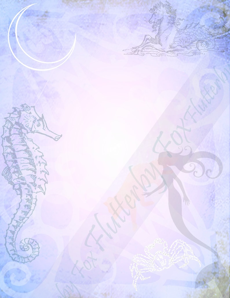 Mermaid Stationery Mermaid Letter Paper Ocean Writing - Etsy