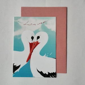 Postkarte "Love is in the air",.Valentinstagskarte, Hochzeitstag, Verlobung, Jahrestag, Geschenkkarte, Hochzeit