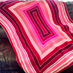 Large Crocheted Throw Blanket Sweetheart