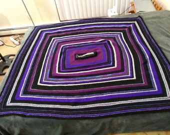 Yummy Grape Candy Large Crocheted Throw Blanket