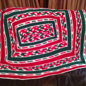 Mistletoe Large Crocheted Throw Blanket