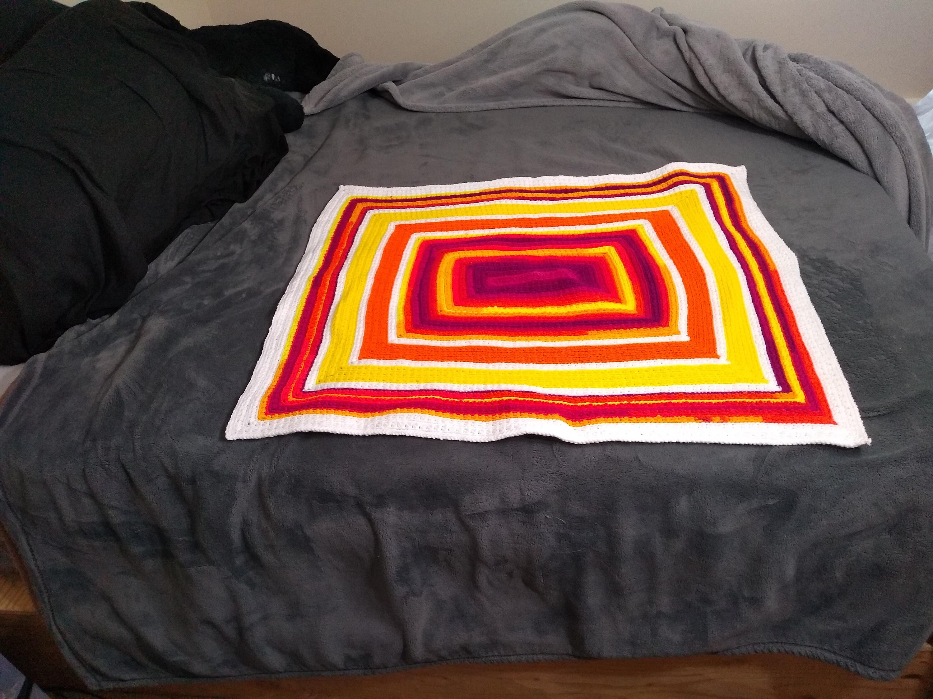 シトラスサンライズかぎ針編みベビーブランケット - Etsy 日本