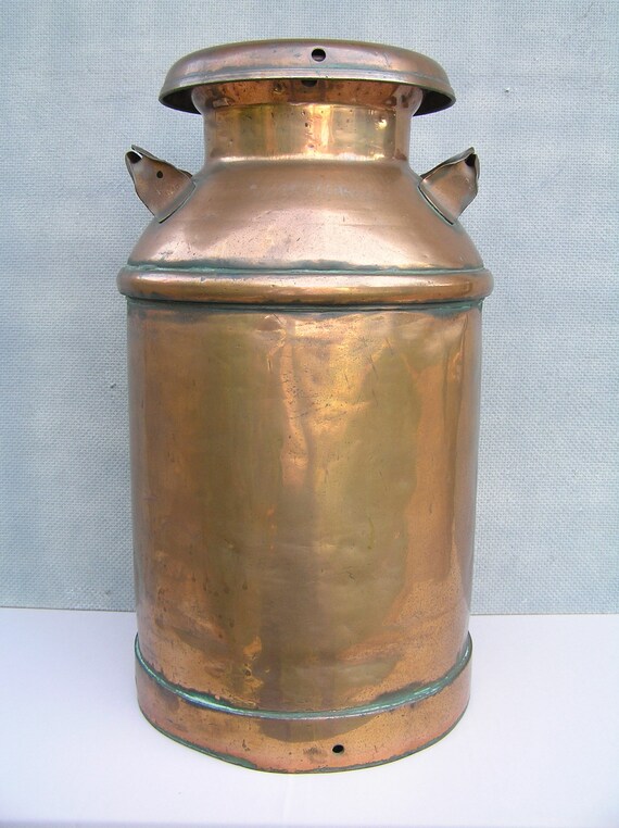 Antique COPPER MILK CAN Etsy