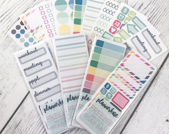 MINI SAMPLER Sticker Grab Bag (10 Mini "Freebie" Sheets of Planner Stickers) ***LIMIT: 6 Per Order***