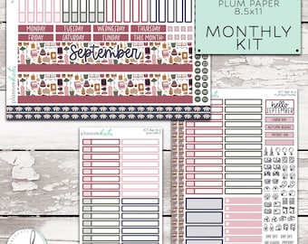 KIT-841 N - Plum 8.5x11 Monthly || "Bookish"