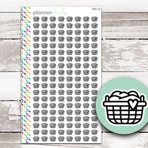 BW-70 || LAUNDRY BASKET Icon Sticker