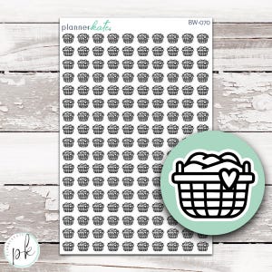 BW-70 || LAUNDRY BASKET Icon Sticker