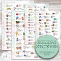 DOODLE-23-26 || HOLIDAY Planner Stickers - Standard + Mini Size (S-1569 S-1570)