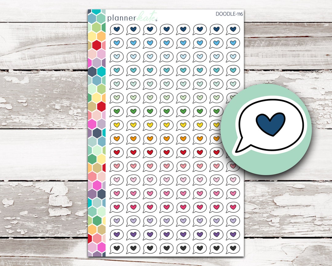 DOODLE-116 || SPEECH BUBBLE Doodle Stickers - Etsy