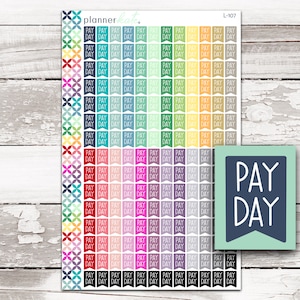 L-107 || PAYDAY FLAG Planner Stickers