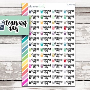 SCRIPT-114 || CLEANING DAY Planner Stickers