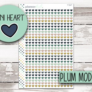 V-54 Mini Heart Doodle Stickers F) Modern