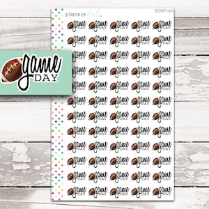 SCRIPT-101 || FOOTBALL Game Day Planner Stickers