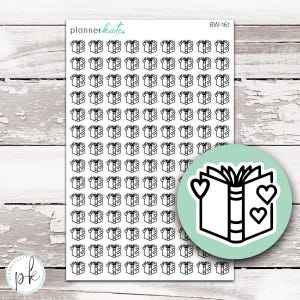 Book Lover - BW Icon Stickers || BW-161
