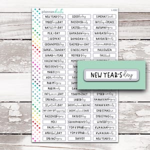 L-100 || Kit Holiday Planner Stickers