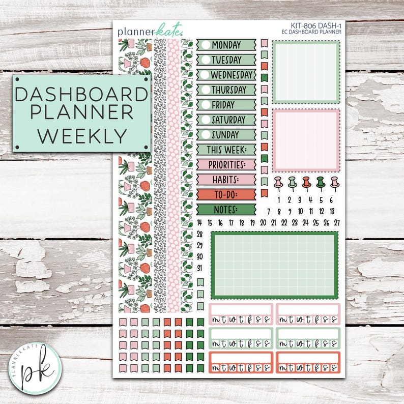 Erin Condren Dashboard Ideas