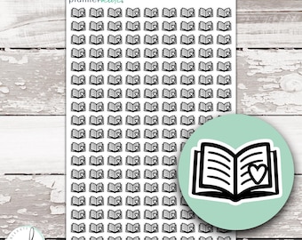BW-17 || BOOK / READ Icon Sticker
